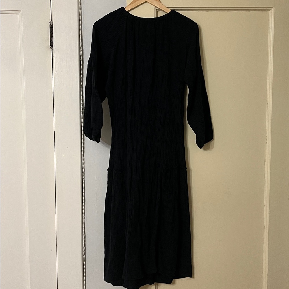 Black Coco Blanc Midi Maxi Gauze Dress